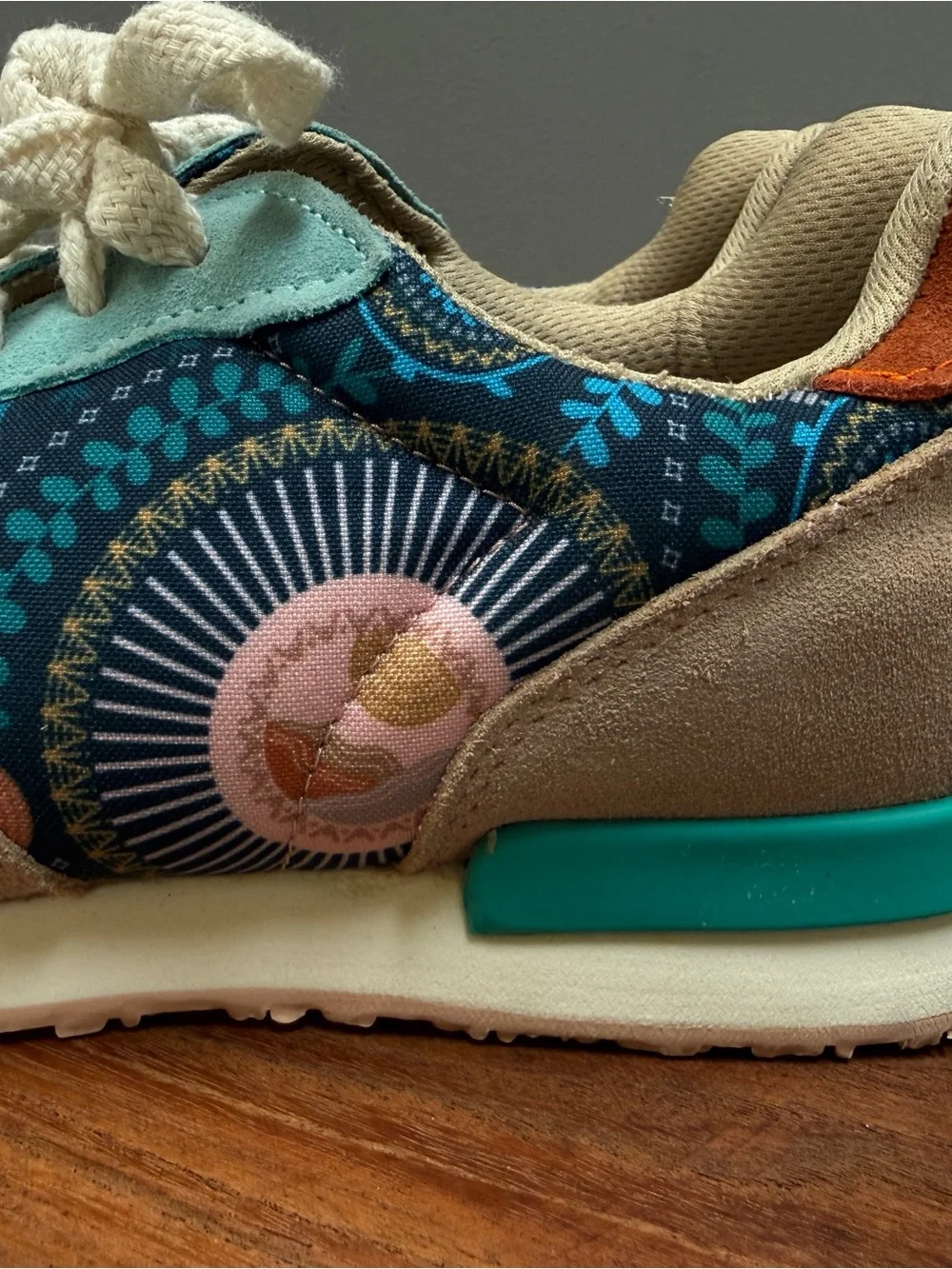 Inkkas Desert Landscape Sneakers | Southwestern Cactus Print Lace-Up Shoes sz 10 - Picture 6 of 13